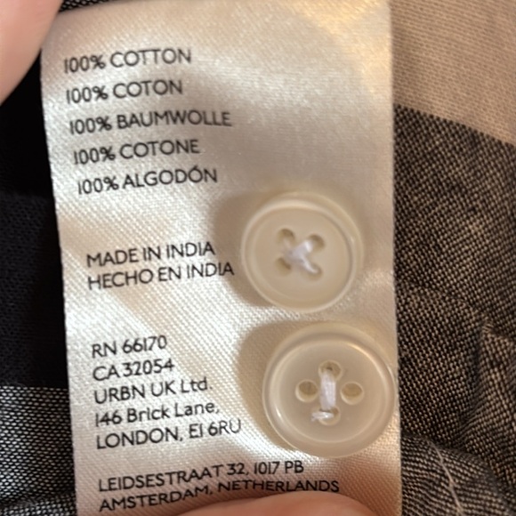 Anthropologie Maeve women’s long sleeve button up buffalo plaid cotton shirt S - Picture 8 of 8